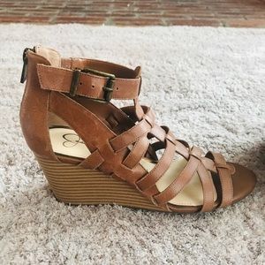 Jessica Simpson Cloe wedge sandal leather